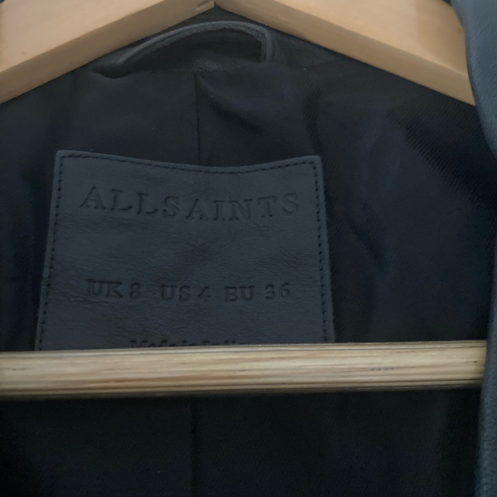 All Saints Conroy Leather Biker Jacket! - Picture 5 of 5